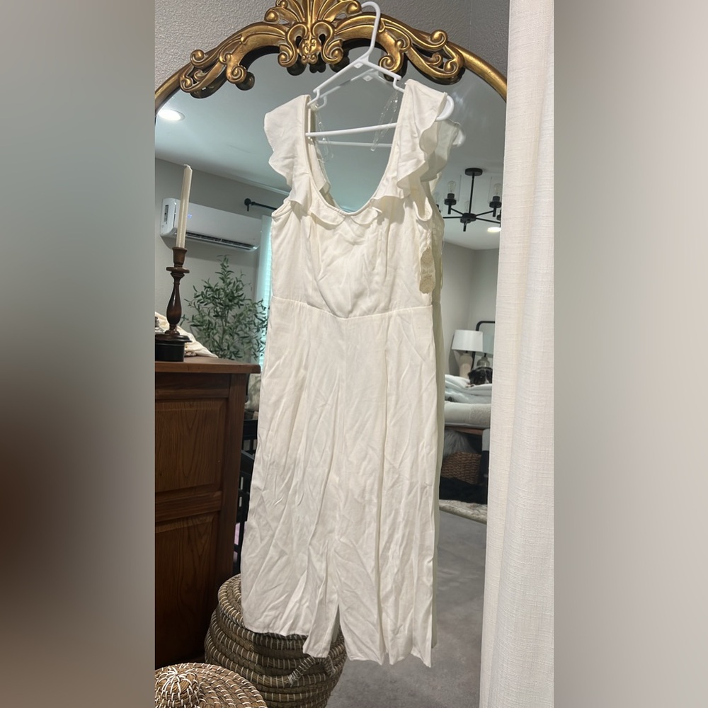 White Linen Jumpsuit